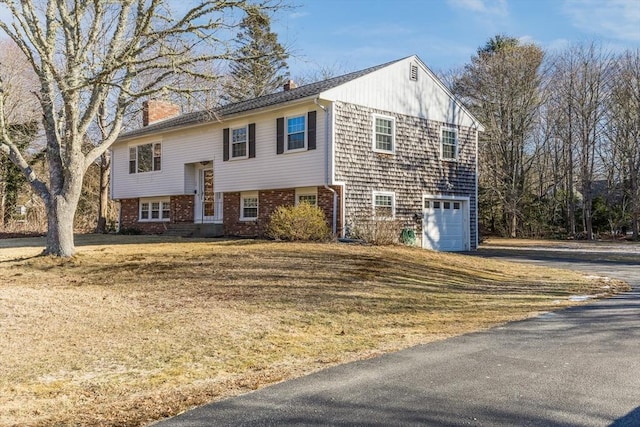 bi-level home with a garage