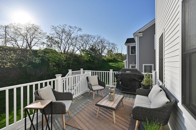 11 Bailey Pond Ln Unit 11, Amesbury, MA 01913 - deck with a grill and outdoor lounge area