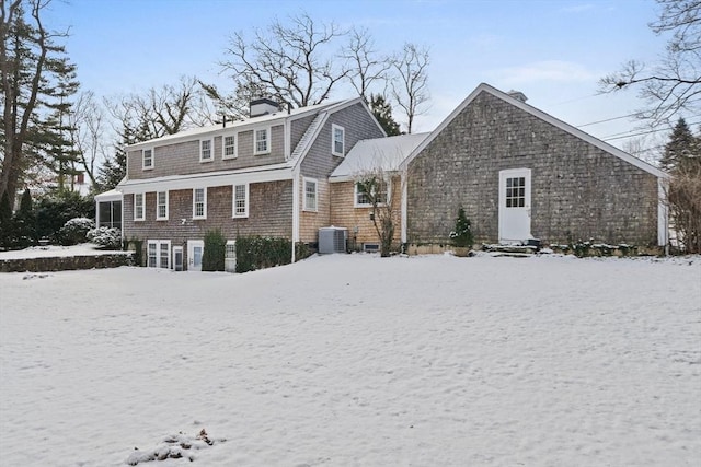 view of front of property featuring central AC unit