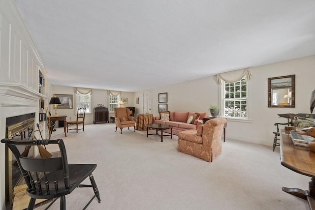 view of carpeted living room