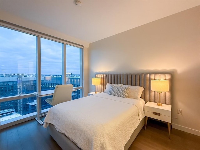 bedroom featuring wood-type flooring