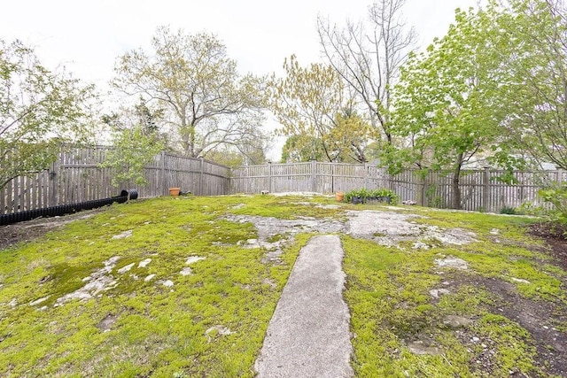 view of fenced backyard