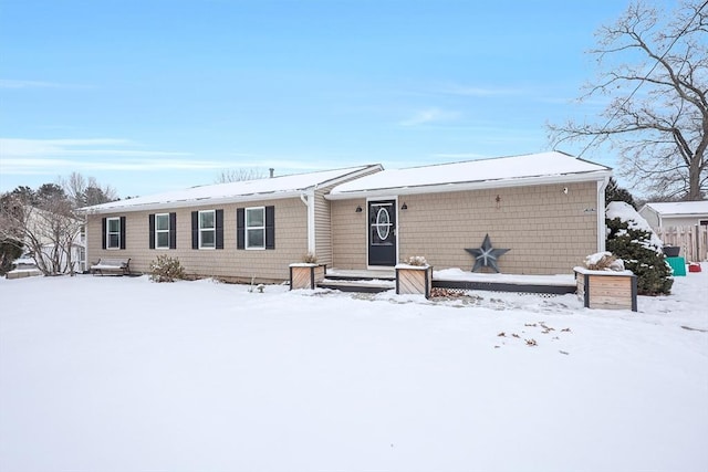 view of ranch-style house