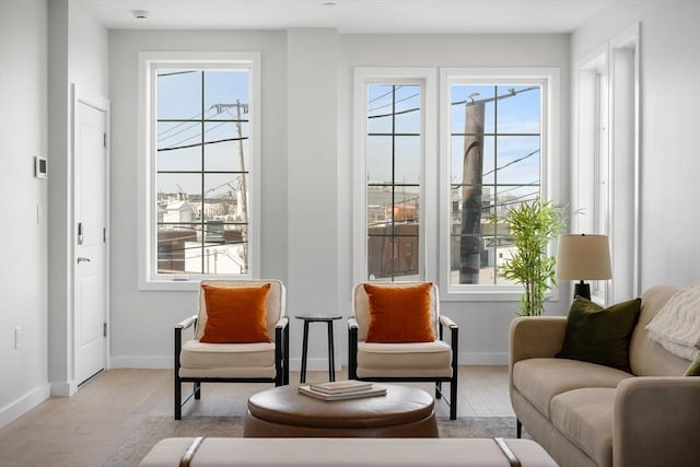 437-439 Chelsea St Unit 3R, Boston, MA 02128 - sitting room featuring wood finished floors and baseboards