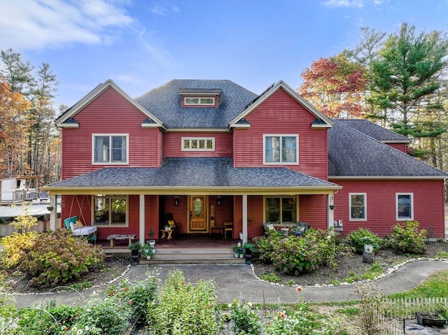 view of front facade with covered porch