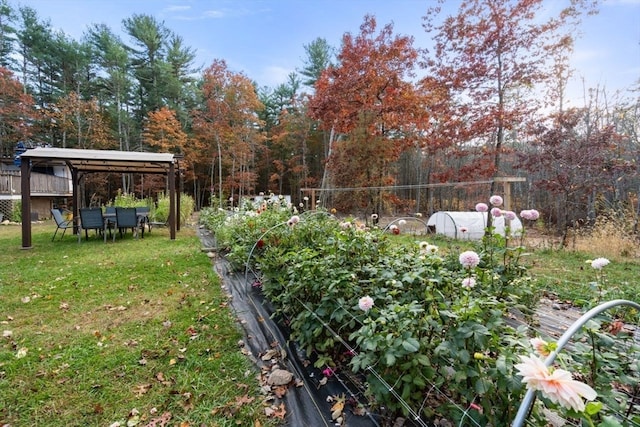 view of yard featuring a gazebo