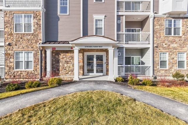 exterior space with french doors