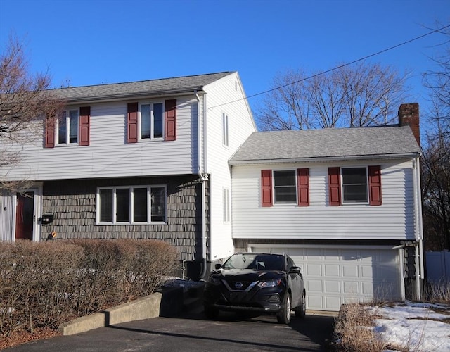 view of front of home featuring a garage