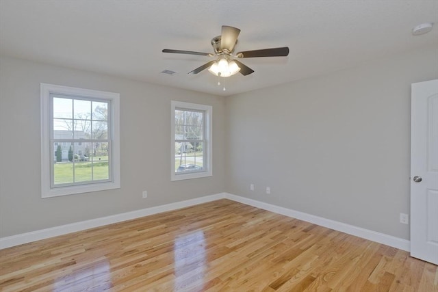15 Fernwood Dr, East Longmeadow, MA 01028 - spare room featuring light wood finished floors, baseboards, ceiling fan, and a smoke detector