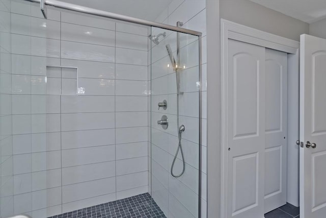 15 Fernwood Dr, East Longmeadow, MA 01028 - bathroom featuring a shower stall and tile patterned flooring
