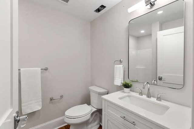 162 Swanton St Unit 162, Winchester, MA 01890 - bathroom with vanity, toilet, and baseboards