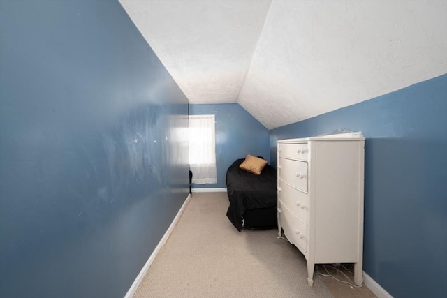 208 Green St, Weymouth, MA 02191 - carpeted bedroom featuring lofted ceiling and baseboards
