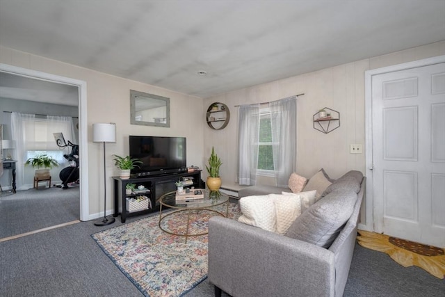 208 Green St, Weymouth, MA 02191 - living area with carpet floors, a baseboard heating unit, and baseboards