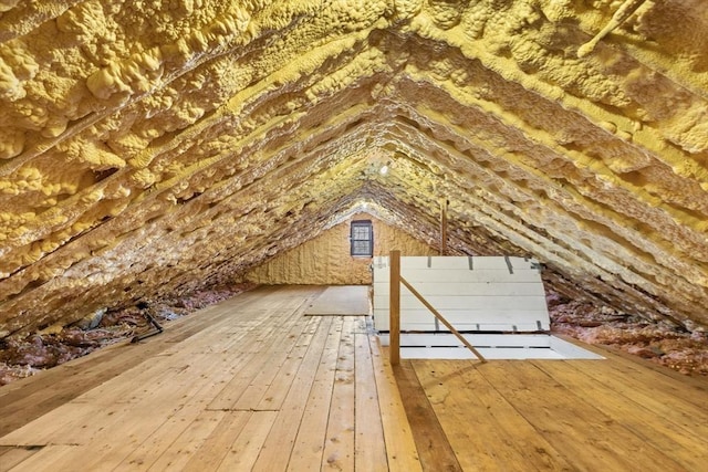 view of attic