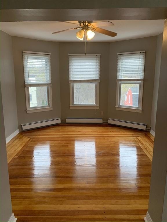 58 Ames Ave, Chicopee, MA 01013 - empty room with baseboard heating and light wood finished floors