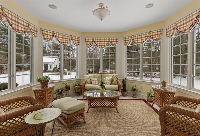 view of sunroom