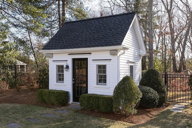 view of outbuilding