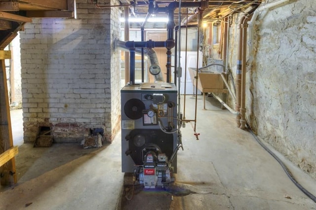 197 Eastern Ave, Worcester, MA 01605 - below grade area with a heating unit