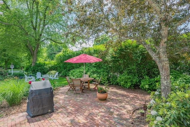 5 Putnam Ave, Barnstable, MA 02635 - view of patio with grilling area and outdoor dining space