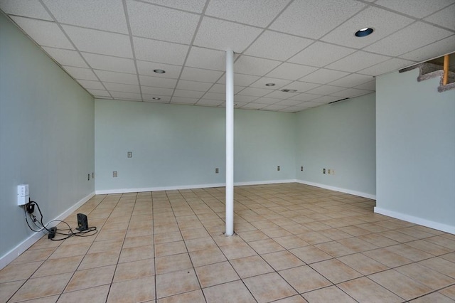 18 Coombs Hill Rd, Colrain, MA 01340 - finished below grade area featuring a paneled ceiling, baseboards, and recessed lighting