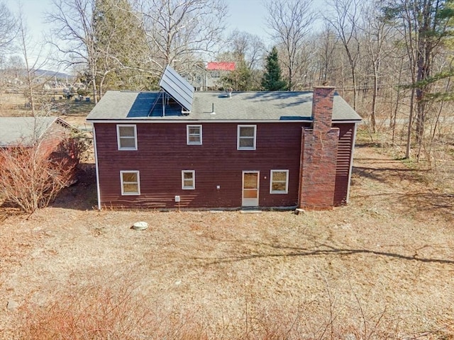 exterior space with a chimney