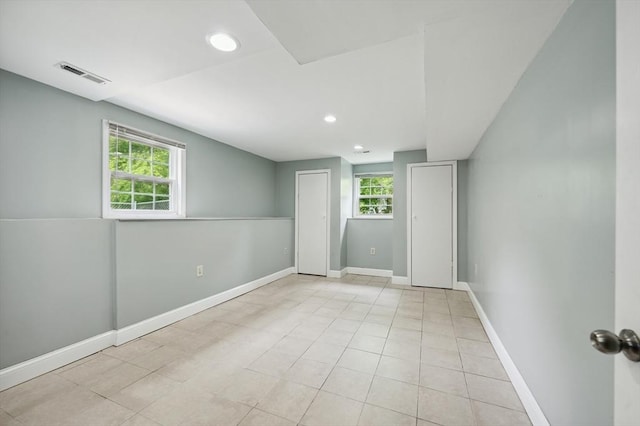 451 Lincoln St, Abington, MA 02351 - empty room with baseboards, recessed lighting, and tile patterned floors