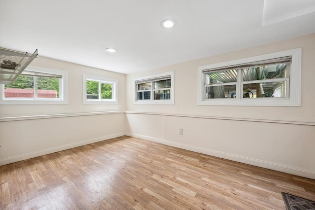 451 Lincoln St, Abington, MA 02351 - empty room with light wood-style floors, baseboards, and recessed lighting