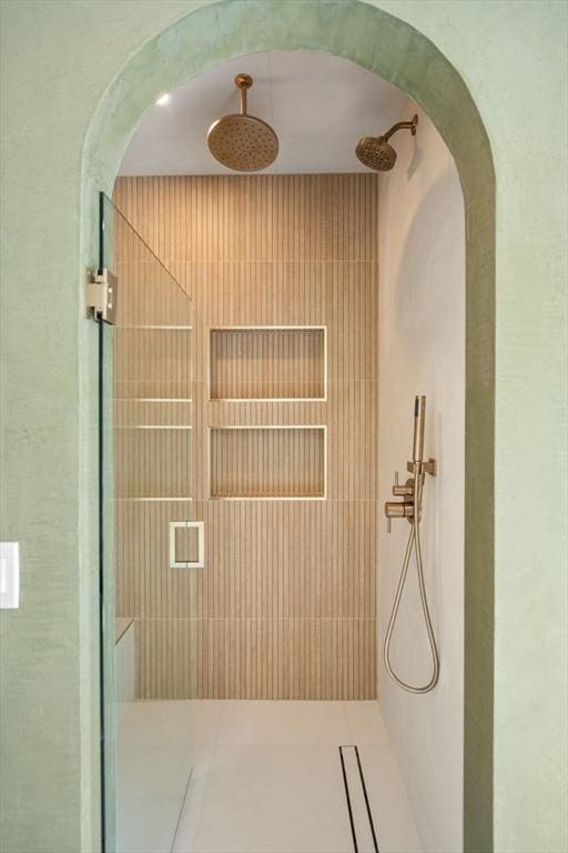 33 Conwell Ave, Somerville, MA 02144 - bathroom featuring a stall shower and tile patterned flooring