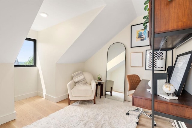 33 Conwell Ave, Somerville, MA 02144 - home office featuring lofted ceiling, wood finished floors, and recessed lighting