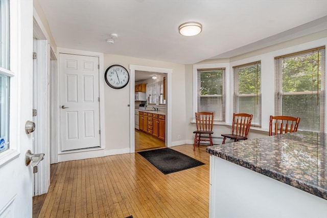 18 Main St, Templeton, MA 01468 - foyer entrance with light wood-style flooring and baseboards