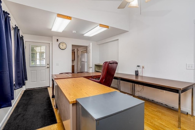 18 Main St, Templeton, MA 01468 - office with light wood finished floors and a ceiling fan
