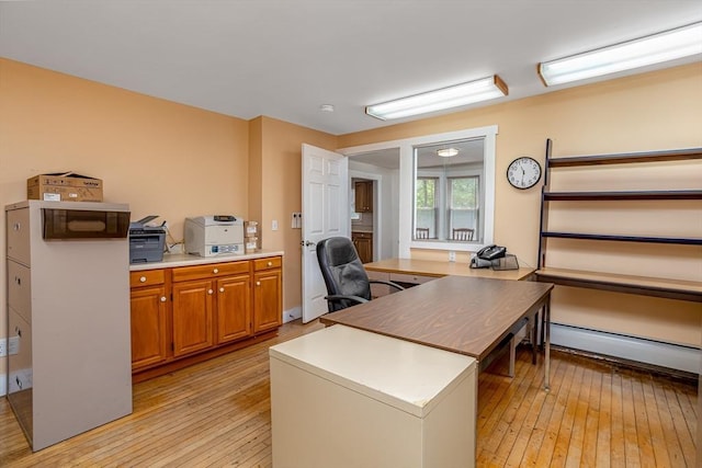 18 Main St, Templeton, MA 01468 - office featuring light wood finished floors and a baseboard heating unit
