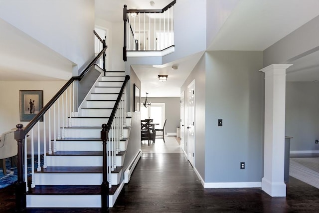 758 Council Oak Way, Dighton, MA 02715 - staircase featuring wood finished floors and baseboard heating
