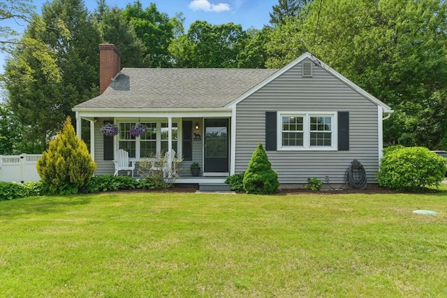 905 Stony Hill Rd, Wilbraham, MA 01095 - view of front of home featuring a porch, a chimney, and roof with shingles