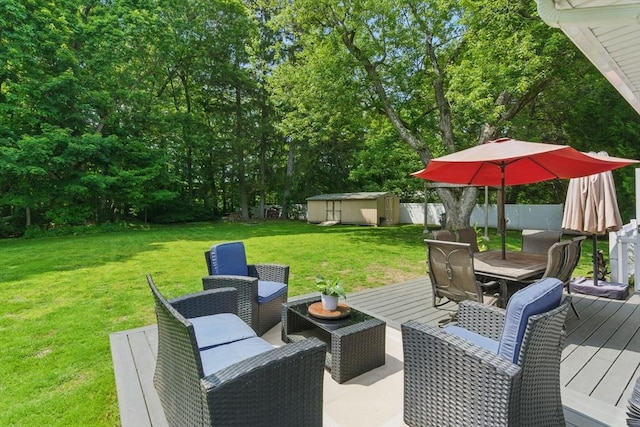 905 Stony Hill Rd, Wilbraham, MA 01095 - wooden deck with outdoor dining space and view of scattered trees