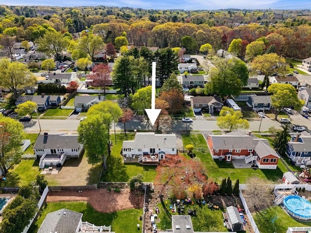 birds eye view of property featuring a residential view