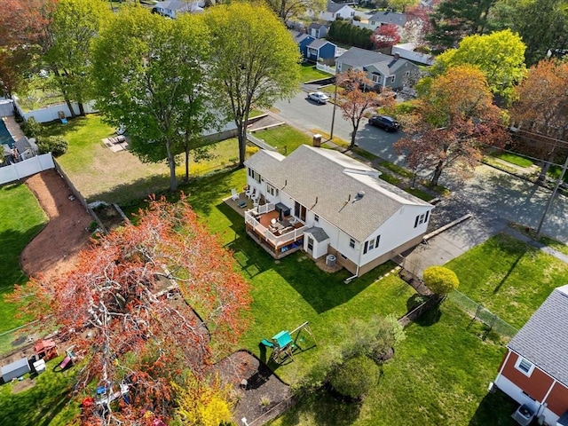 drone / aerial view featuring a residential view