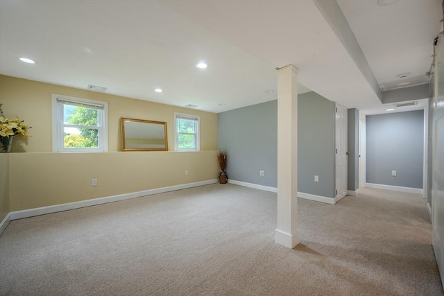 61 Wright Rd, Ayer, MA 01432 - basement with light carpet and recessed lighting