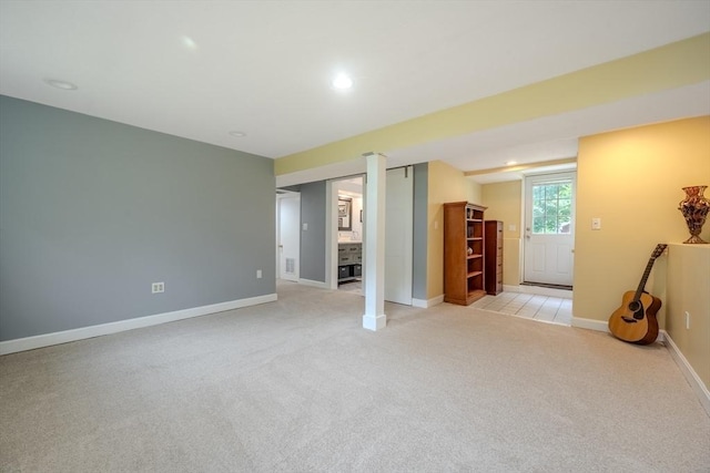 61 Wright Rd, Ayer, MA 01432 - below grade area with light carpet and recessed lighting