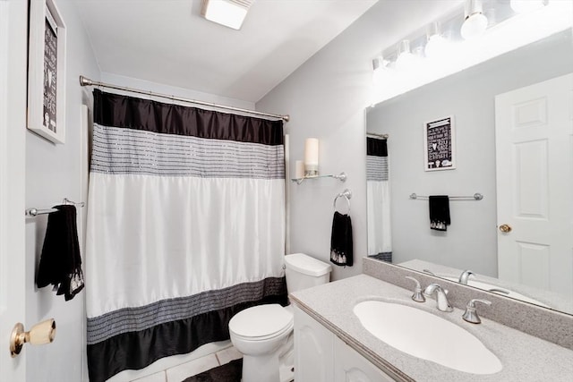 1051 Elm St Unit 8, West Springfield, MA 01089 - bathroom with vanity, tile patterned flooring, and a shower with shower curtain