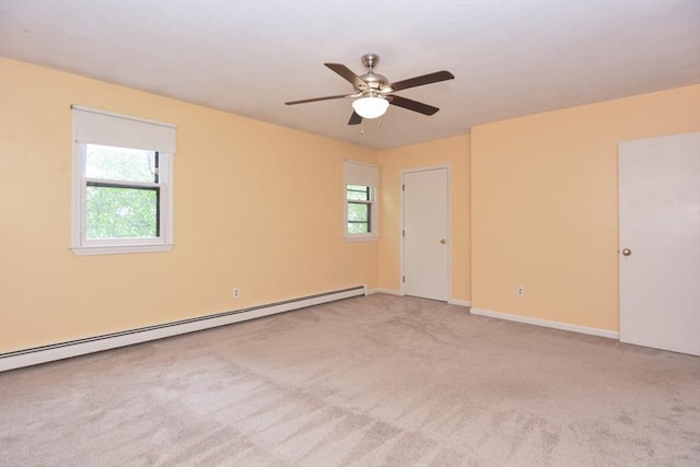 154 E Bacon St Unit B6, Plainville, MA 02762 - unfurnished room featuring carpet floors, a ceiling fan, baseboard heating, and baseboards