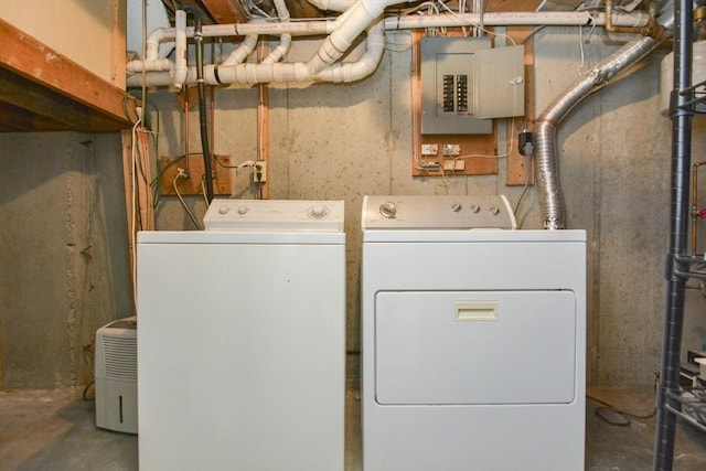 154 E Bacon St Unit B6, Plainville, MA 02762 - washroom featuring separate washer and dryer and electric panel