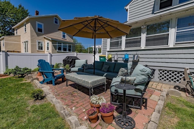 21 Alfred St, Woburn, MA 01801 - view of patio featuring an outdoor living space
