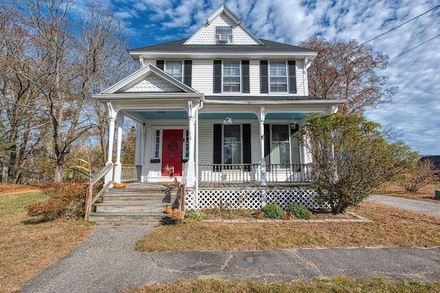 view of front of home featuring a porch