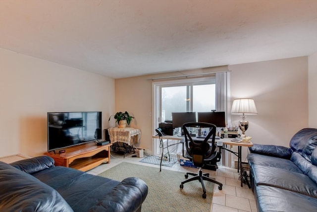 112 Olde Colonial Dr Unit 3, Gardner, MA 01440 - tiled living room with an office area