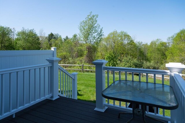 112 Olde Colonial Dr Unit 3, Gardner, MA 01440 - deck with a yard and outdoor dining space