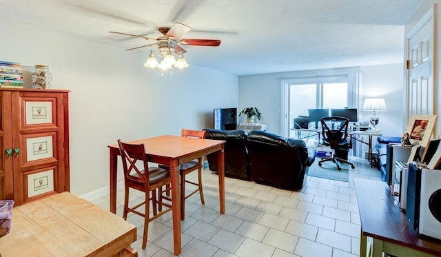 112 Olde Colonial Dr Unit 3, Gardner, MA 01440 - living room featuring a ceiling fan, a desk, and light tile patterned floors