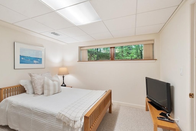 77 Temple Rd, Concord, MA 01742 - bedroom with a drop ceiling, baseboards, and carpet