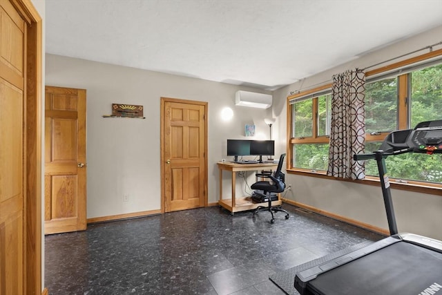 19 Shaker Ln, Littleton, MA 01460 - office with a wall unit AC and baseboards