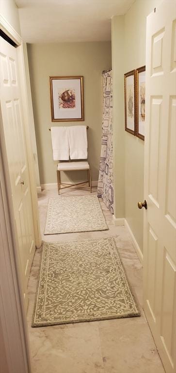 hall with baseboards